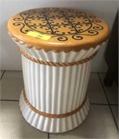 GLAZED CERAMIC COLUMN PAINTED