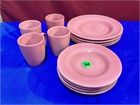 Tabletops Gallery Corsica Plates+Mugs Pink