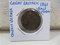 1861 Great Britain Half Penny