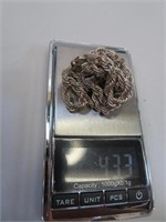 Vintage 925 Silver Rope Necklace 43 grams 29&1/2"