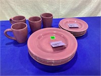 Tabletops Gallery Corsica Plates+Mugs Purple