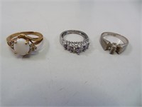 3 Costume Jewelry Rings