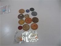 Vintage Wooden Nickels- Tokens- Mini Coins & more