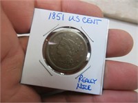 1851 US Cent (Really Nice)