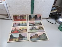 8 Antique StereoScope Cards