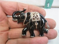 Elephant Brooch Pin Made in Thailand 2&1/2"