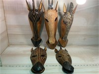Bali Wood Carve Zebra & Giraffe 5