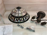 Stained Glass Style Ceiling Light Fixture Complete