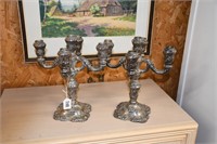 Pair of Silver Plate Candlestick Holders