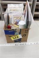 box of patterns & books, stabalizer, cd, ruler,