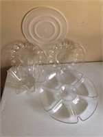 Acrylic Lot, Chip n Dip, Deviled Egg Dishes 1 lid