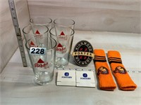 Bass Ale Glasses 5 Fosters Golf Tees Shock Top