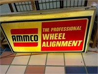 Vintage AMMCO Wheel Alignment Lighted Sign