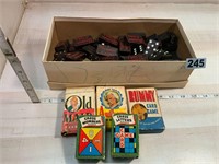 Vintage Domino Coal Rummy Old Maid Authors+