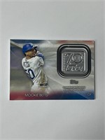 2021 Topps Mookie Betts 70th Anniv Logo Patch Card