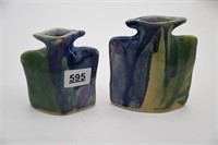 Bud Vase Pottery Signed Roberta