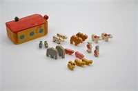 Hand Carved Miniature Noah's Ark Made in Italy