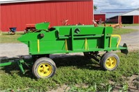 antique rubber- tired wagon w/ seat