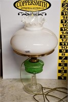 Oil Lamp Converted w/Shade