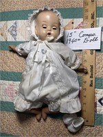 1940s 15 inch composition doll voice box