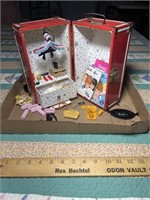 Barbie accessories and travel trunk
