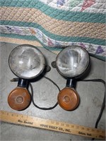 Old time car headlights