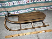 Antique wooden sled with Swan harnesses/Hooks