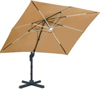 10x13ft Solar LED Cantilever Patio Umbrella
