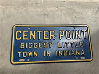 Centerpoint Indiana license plate