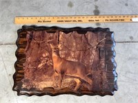 Wooden white tail buck picture
