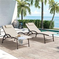 Outdoor Reclining Chaise Lounge Chair