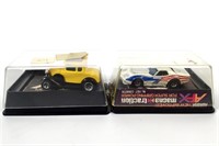 (2) AFX Slot Cars, 72 Corvette, Model A Coupe