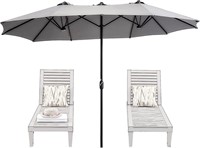 14 Ft Outdoor Patio Umbrella - Gray