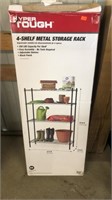 4 Shelf Metal Storage Rack Hyper Tough Brand