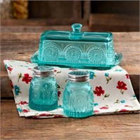 Butter Dish w/ Salt & Pepper Shakers