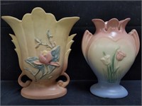 Pair of Hull Art U.S.A. pottery vases.