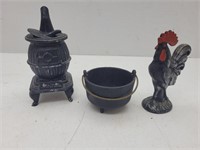 Cast iron rooster, Pot, Cast aluminum stove