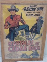 Vintage Cowboy  Movie Poster Marshal of Cedar