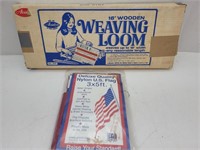 Vintage weaving loom and free new flag
