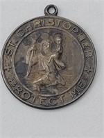 Vintage Silver Saint Christopher's Pendant