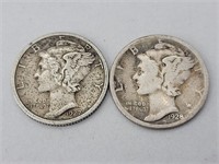 1927-28 Silver Mercury Dimes