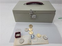 Dollar coins stamps quarters Box no key