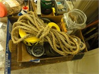 rope, caution tape, straps, shop items