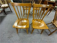 Vintage 2 Solid Maple Ethan Allen Chairs