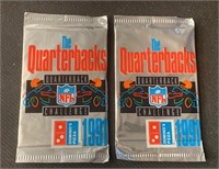 Two 1991 The Quarterbacks Domino's Packs