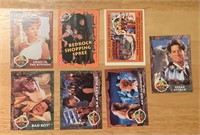 Six 1993 Topps The Flintstones Movie Trading Cards
