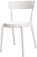 White, Armless Bistro Dining Chair-Set