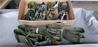 Tray Lot Of 7 Military Belts/Straps