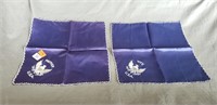 2 Vintage Ladies Silk Handkerchiefs