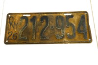 1926 Ontrio License Plate